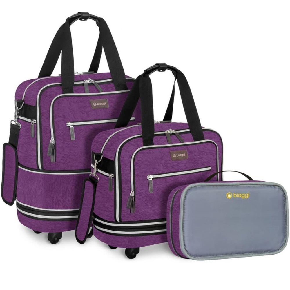 Purple Women's Travel Bag Set